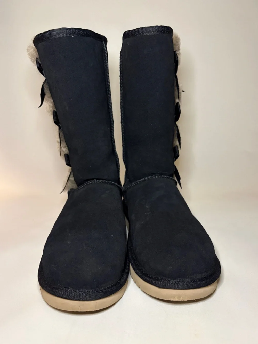 NWOT UGG Koolaburra Victoria Black Suede Mid-Calf Boots Size 7 WIDE